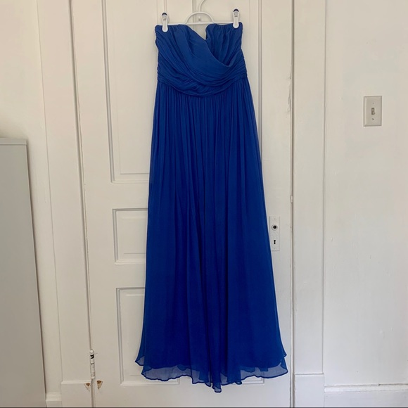 J Crew Silk Chiffon Strapless Bridesmaid Dress - Picture 2 of 9
